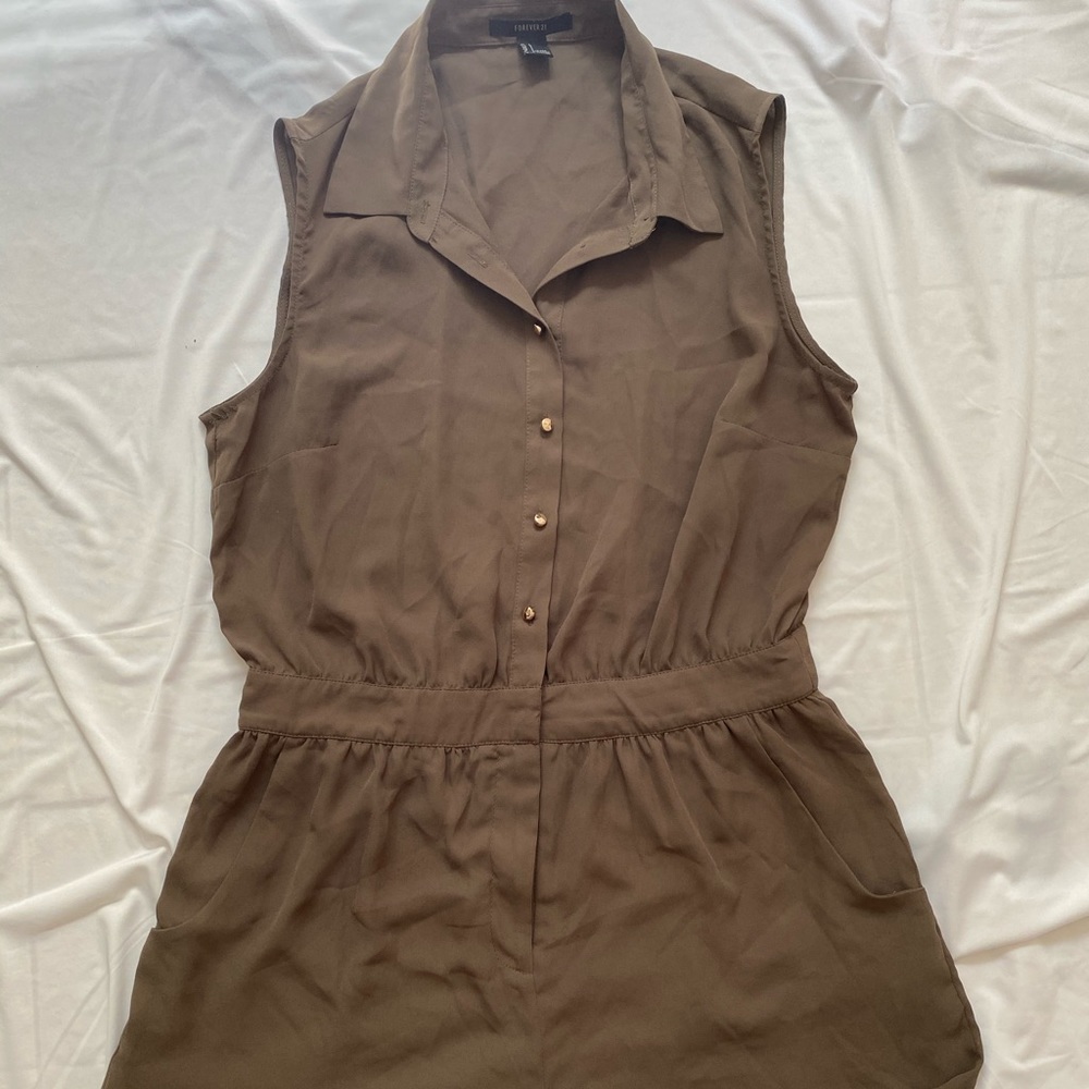 Olive green romper